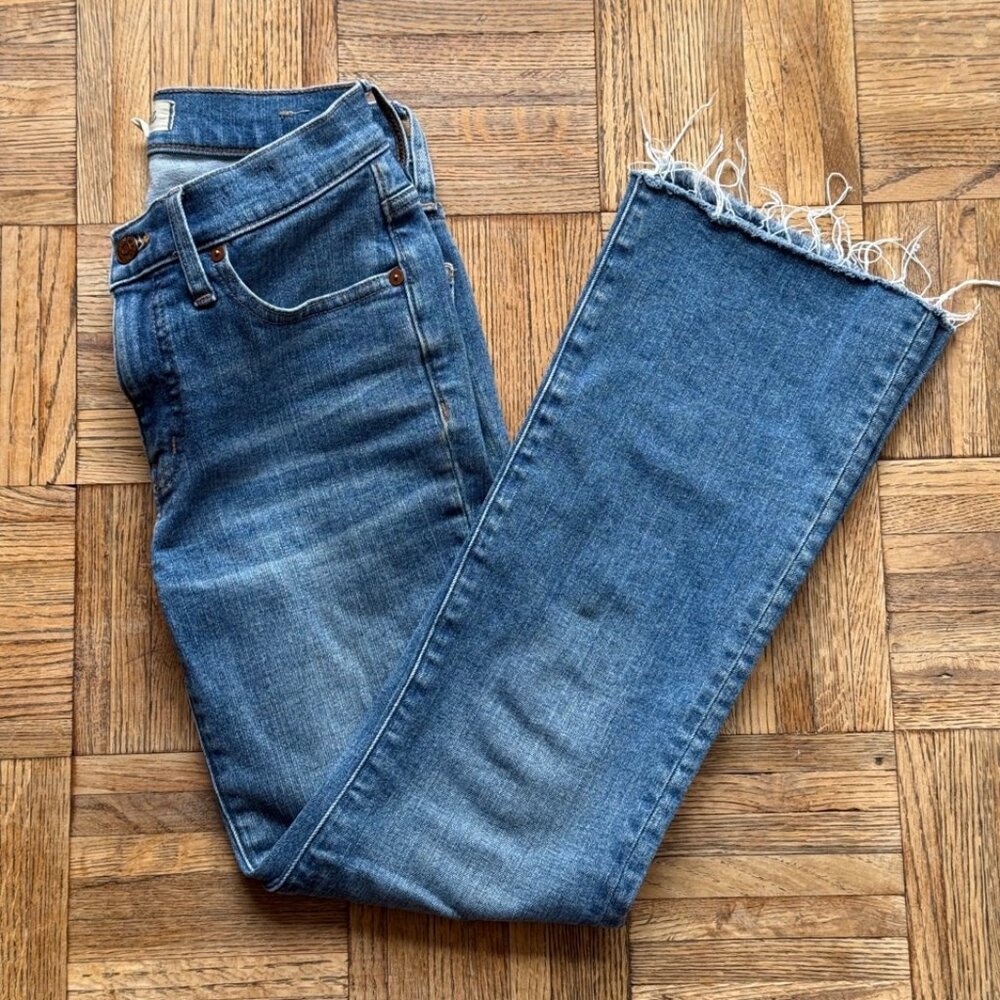 Madewell Women's Mid Rise Kick Out Jeans Raw Hem 23